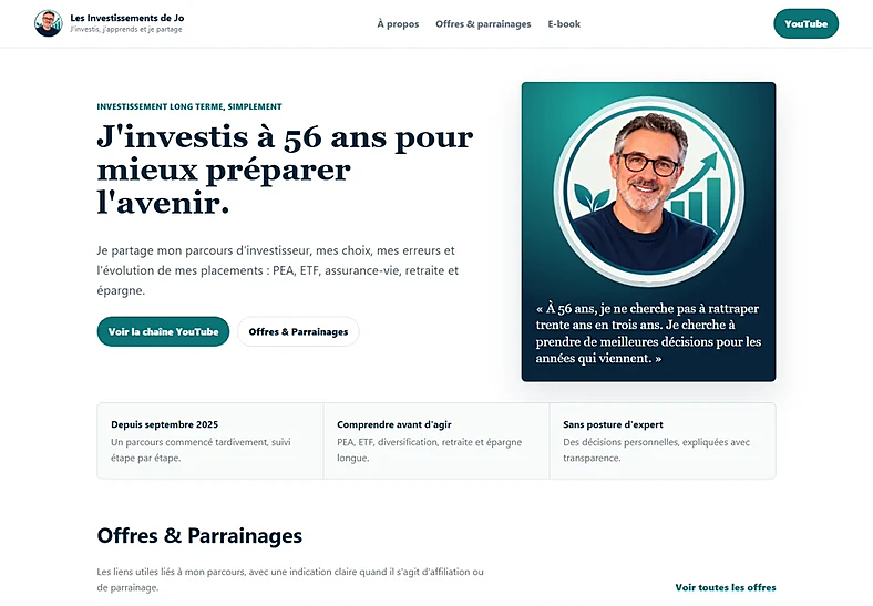 Capture du site Les Investissements de Jo